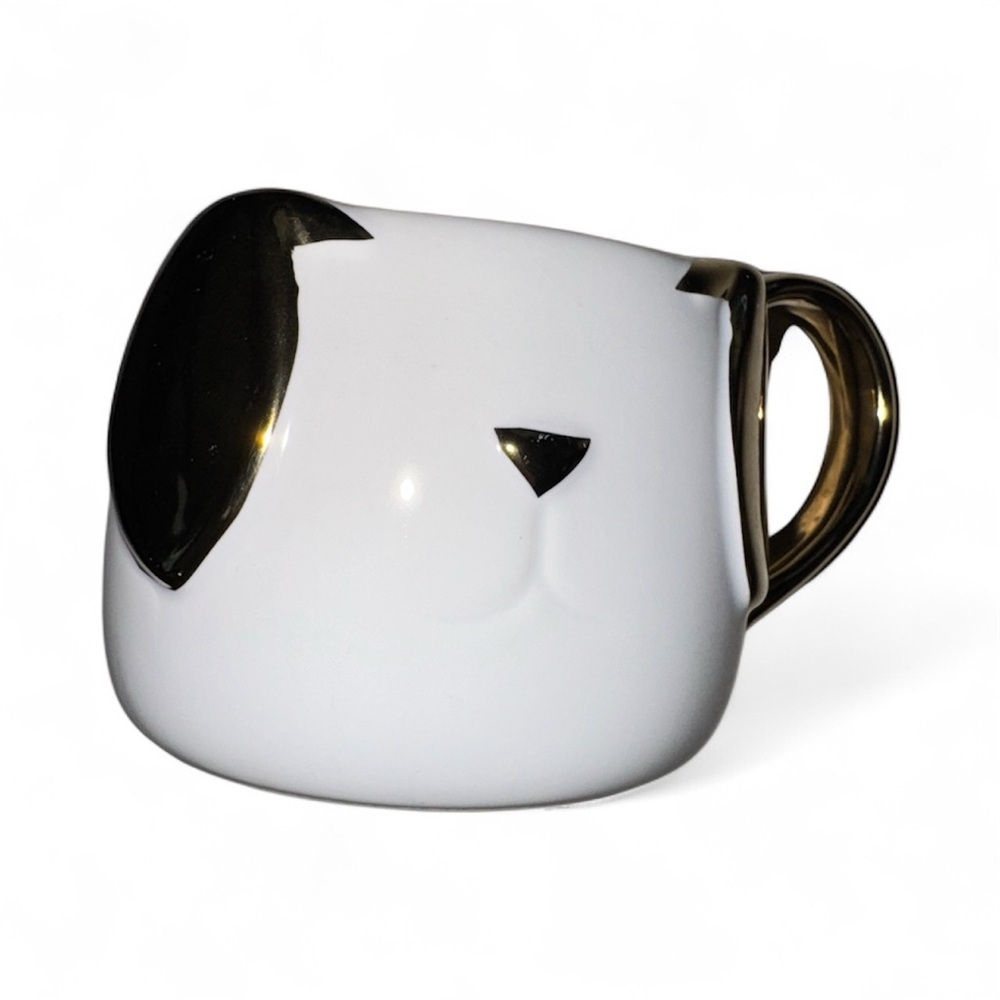 Modern Expressions Dog Face Ceramic Mug with Gold Handle 🐶
